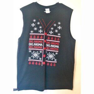 Men's OU Sooners Christmas Shirt Size L